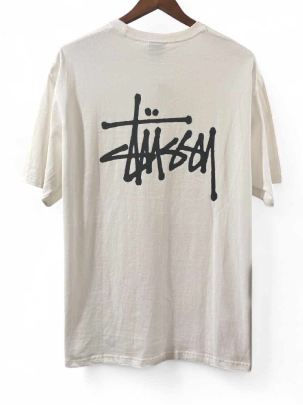 Stüssy Logo Basic White Short Sleeve T-shirt Size Men’s Large (NWT)